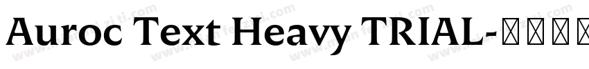Auroc Text Heavy TRIAL字体转换